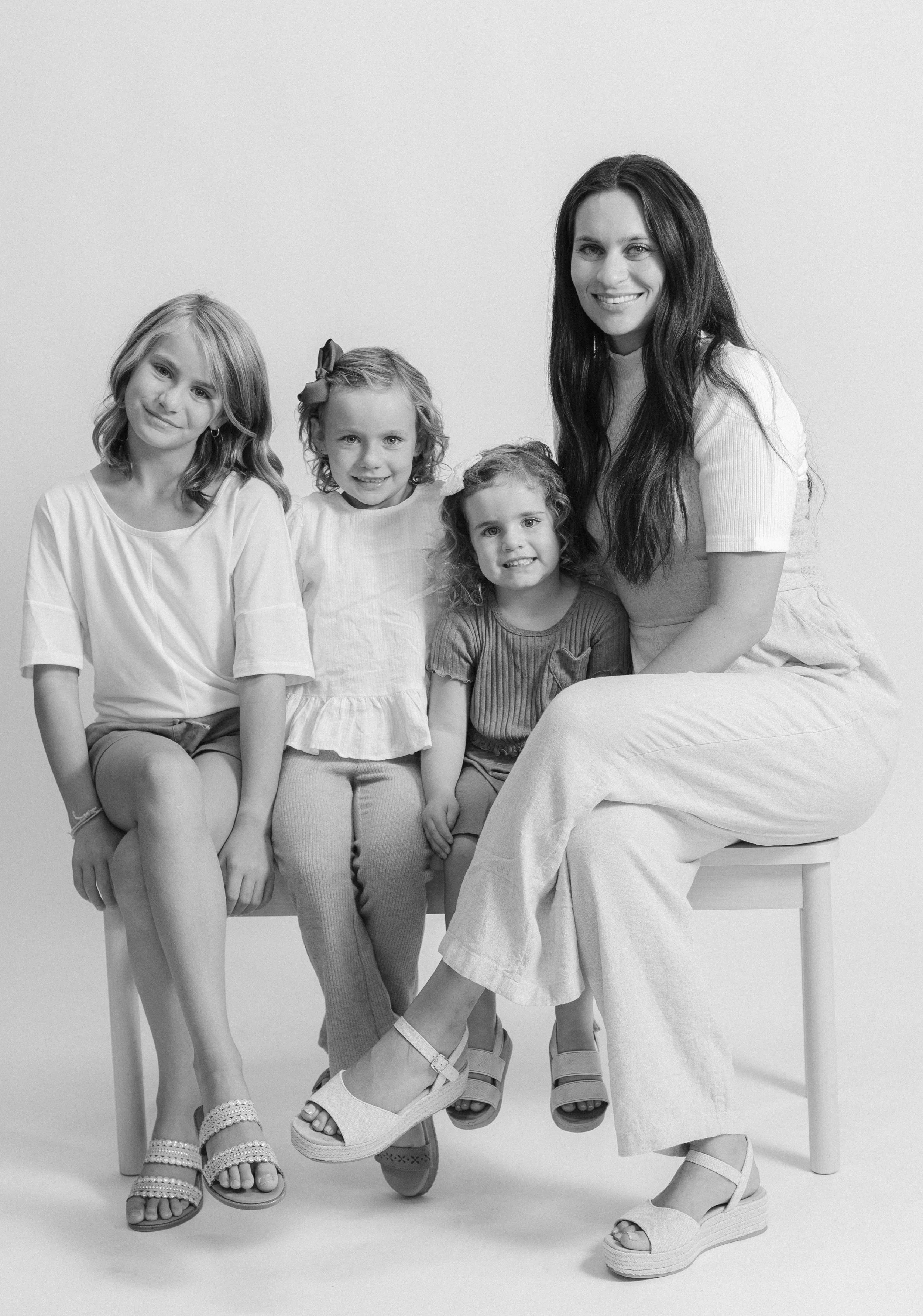 Courtney with her three kids